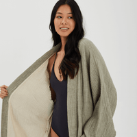 Lea Muslin Cotton Kimono in Sage
